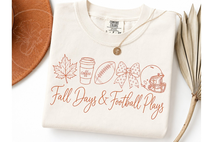 Fall Days Football Plays PNG Shirt Desig