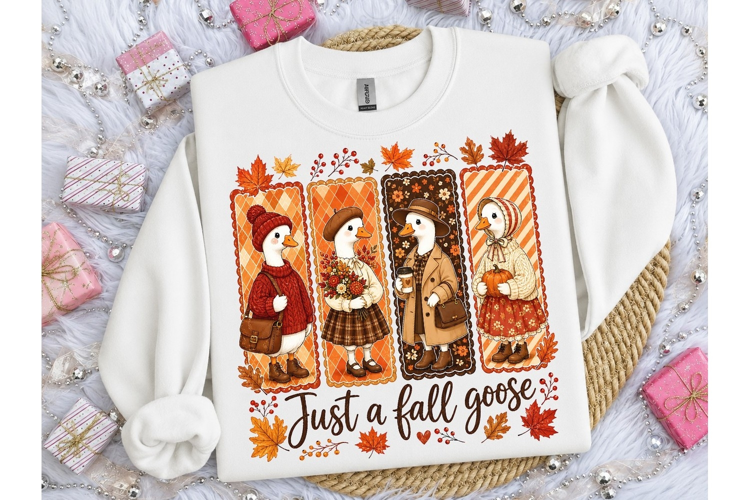 Just A Fall Goose PNG Shirt Design