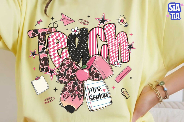 Teach Teacher Pink Leopard PNG Clipart