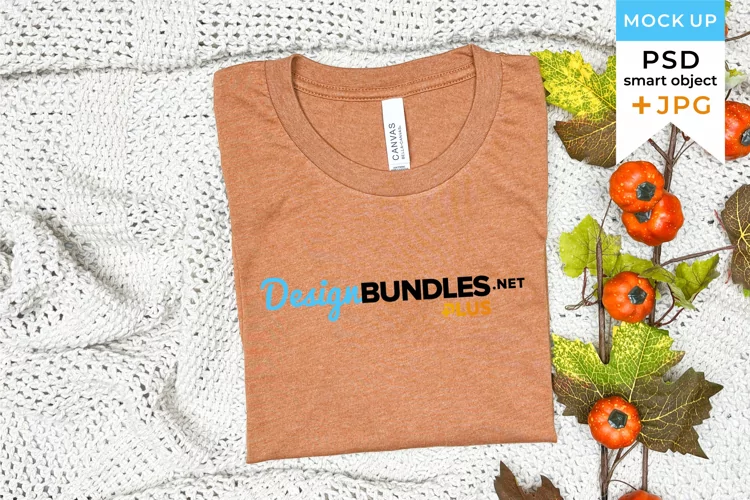 Fall t-shirt mockup | autumn mockup for women shirt