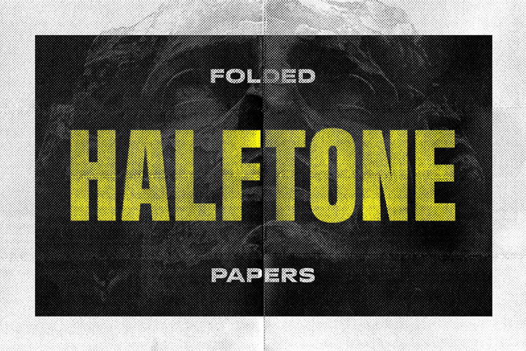 Folded Halftone Textures Collection