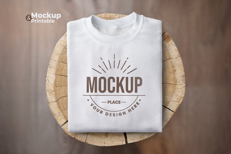 White sweatshirt mockup No tag Sublimation Printable SVG dtf