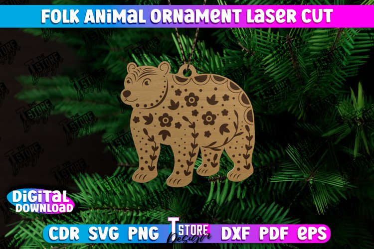 Laser Cut Wood Ornament