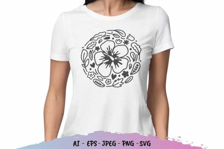 Folk Art Flower SVG File