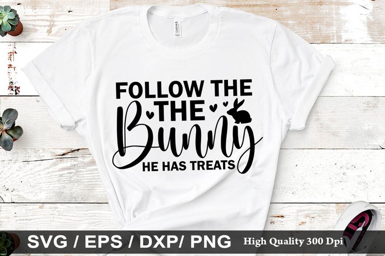 Follow the bunny SVG - Easter Dog Design
