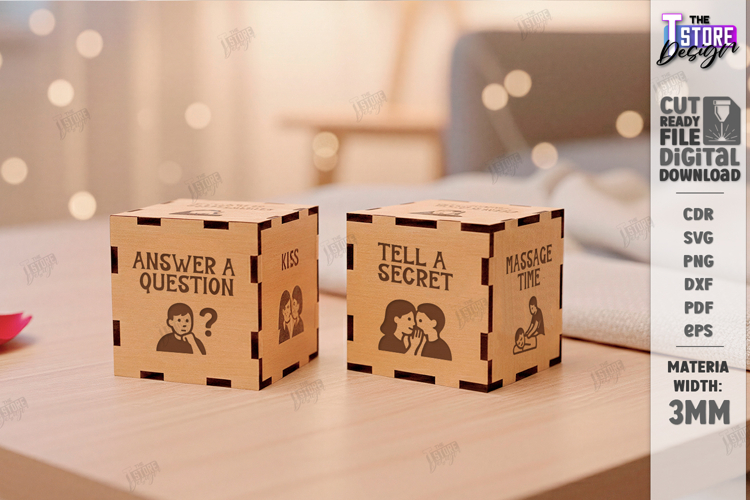 Decision Making Dice Laser Cut Files | Food and Activity SVG