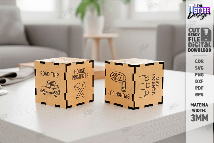 Decision Making Dice Laser Cut Files | Food and Activity SVG