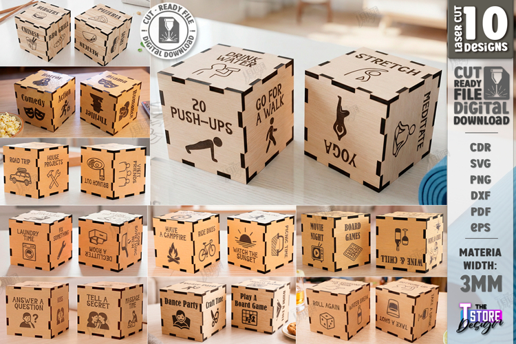 Decision Making Dice Laser Cut Bundle | Food and Activity