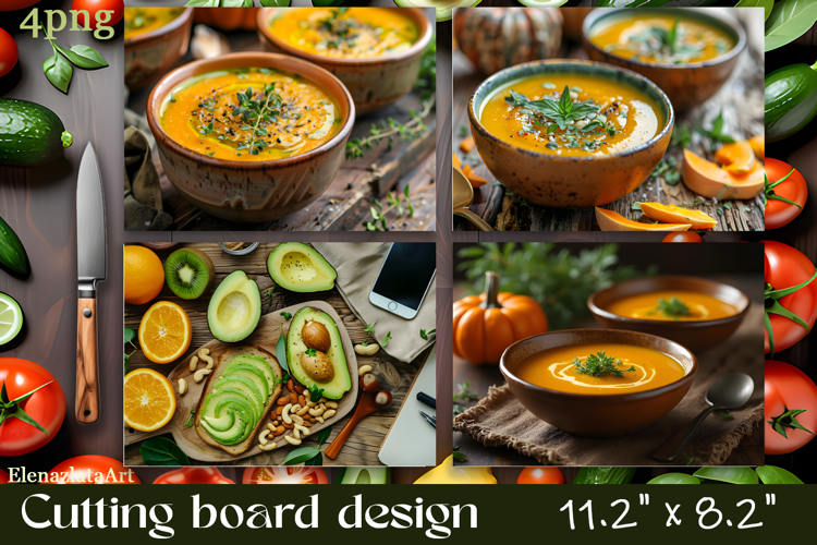 FOOD cutting board sublimation PNG