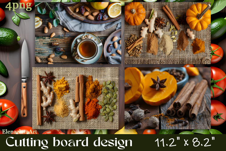FOOD cutting board sublimation PNG
