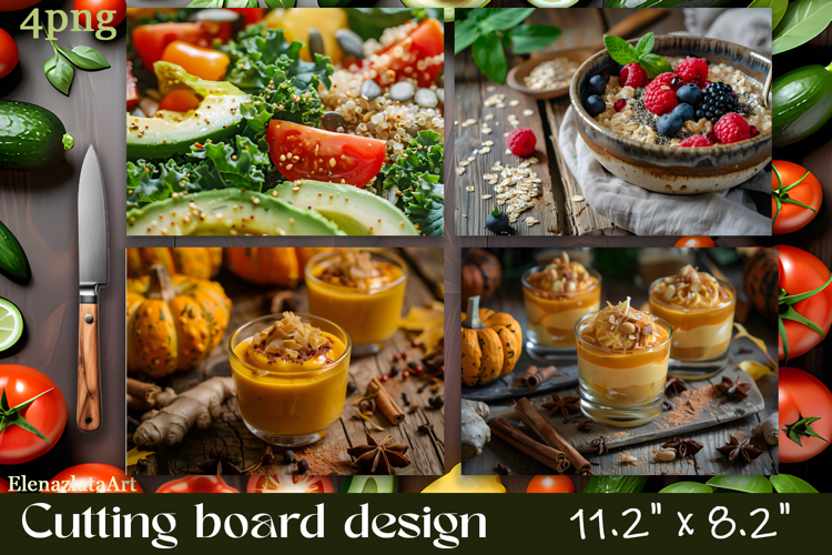FOOD cutting board sublimation PNG