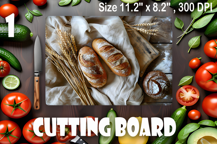 FOOD cutting board sublimation PNG