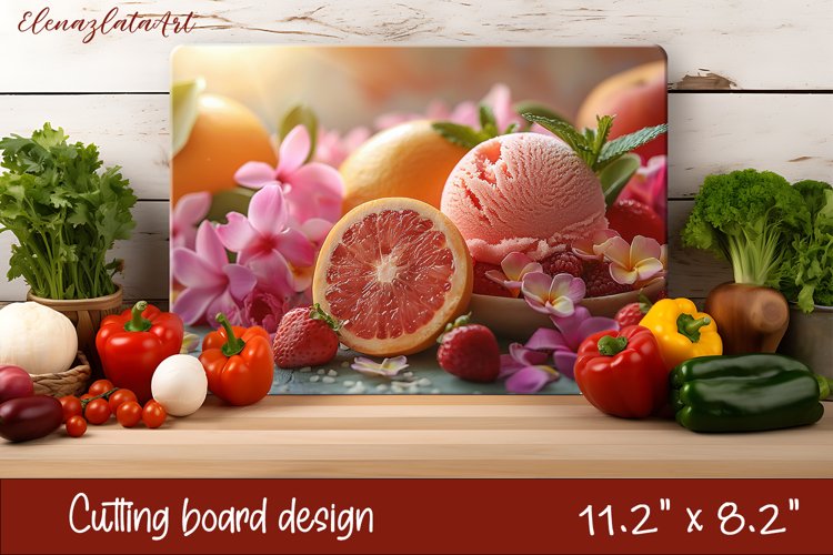 Dessert Sweet Food Cutting Board sublimation