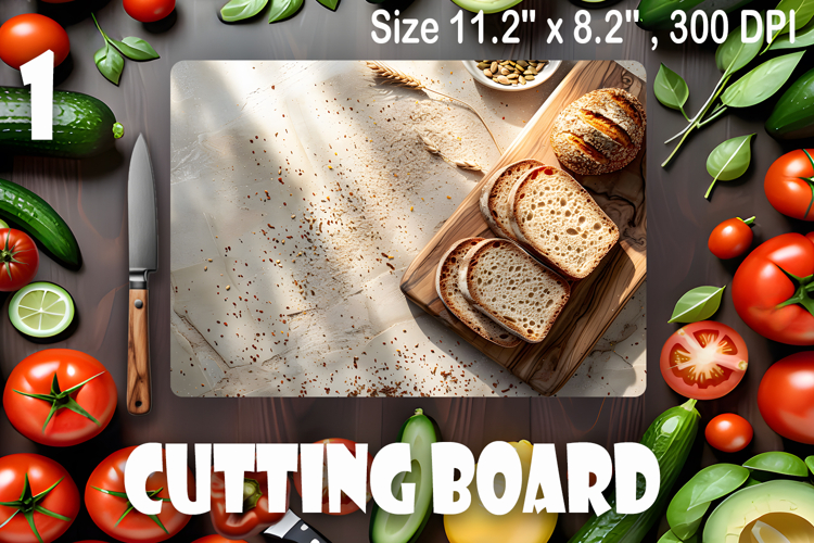 FOOD cutting board sublimation PNG