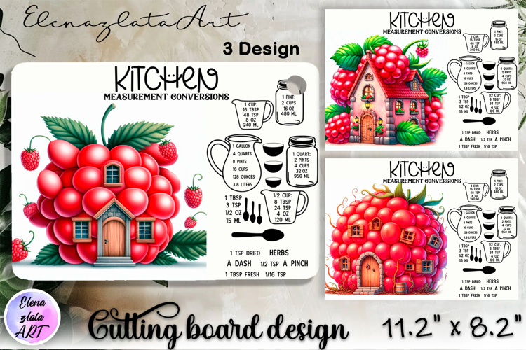 Fairy mushroom house Cutting Board, Summer sublimation