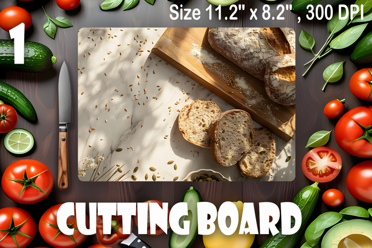 FOOD cutting board sublimation PNG