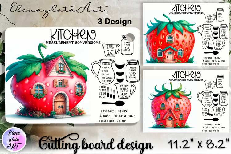 Fairy mushroom house Cutting Board, Summer sublimation