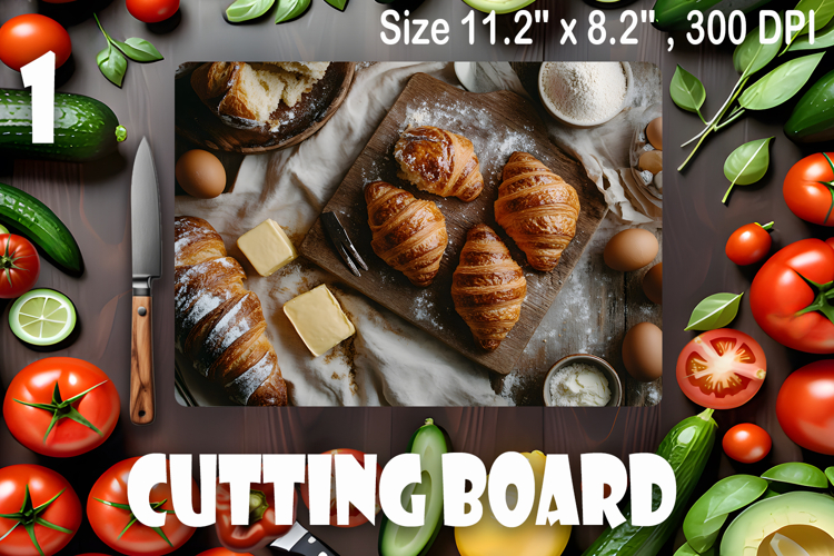 FOOD cutting board sublimation PNG