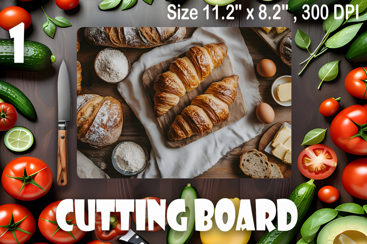 FOOD cutting board sublimation PNG