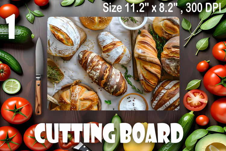 FOOD cutting board sublimation PNG