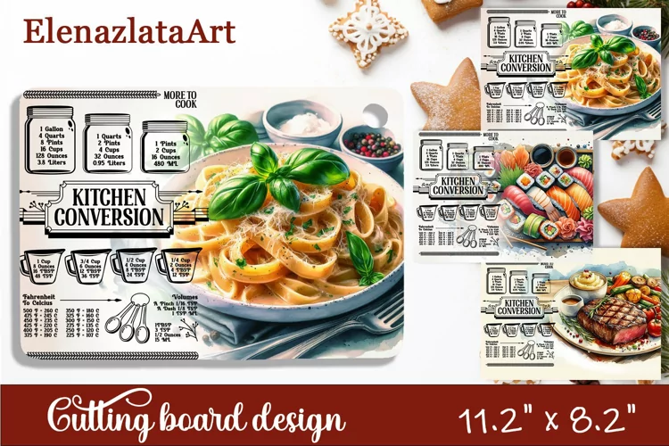 Watercolor food Design|Cutting Board Sublimation