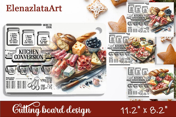 Watercolor food Design|Cutting Board Sublimation