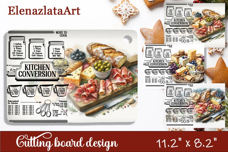 Watercolor food Design|Cutting Board Sublimation