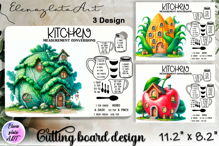 Fairy mushroom house Cutting Board, Summer sublimation