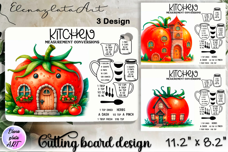 Fairy mushroom house Cutting Board, Summer sublimation