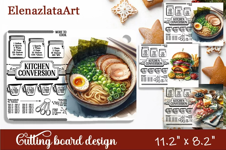 Watercolor food Design|Cutting Board Sublimation