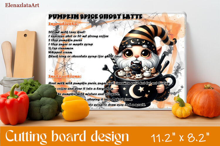 Halloween Cutting Boards Designs, Kitchen Conversion Charts example image 1