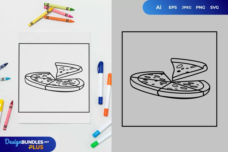 Pizza Coloring Page