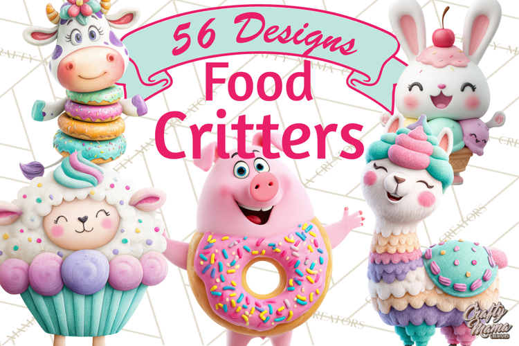 Food Mashup Animals PNG Clipart, Cute Kawaii Animal Clip Art