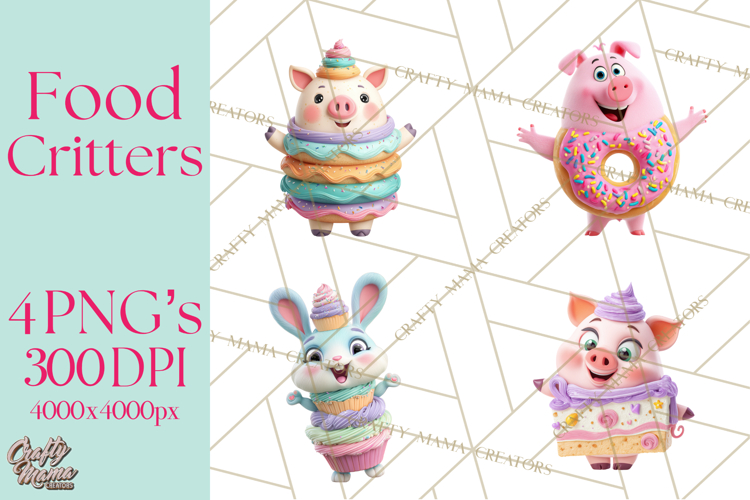 Food Mashup Animals PNG Clipart, Cute Kawaii Animal Clip Art
