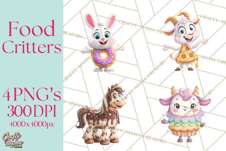Food Mashup Animals PNG Clipart, Cute Kawaii Animal Clip Art