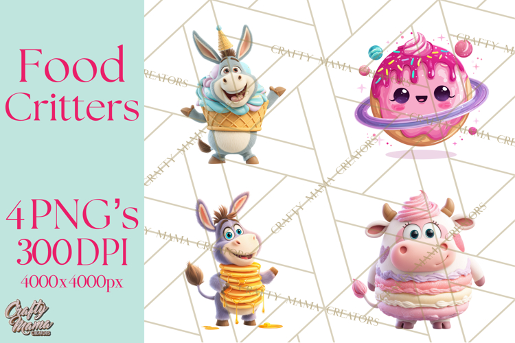 Food Mashup Animals PNG Clipart, Cute Kawaii Animal Clip Art