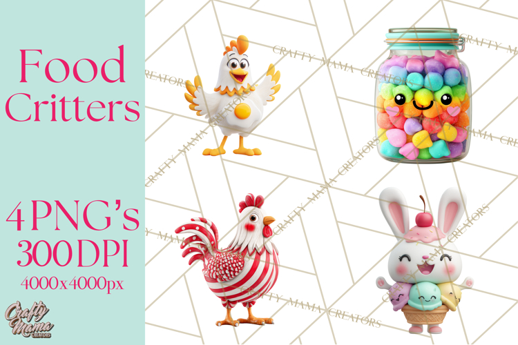 Food Mashup Animals PNG Clipart, Cute Kawaii Animal Clip Art