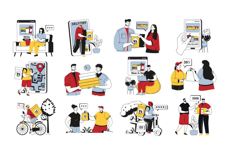 Food Delivery Vector illustrations