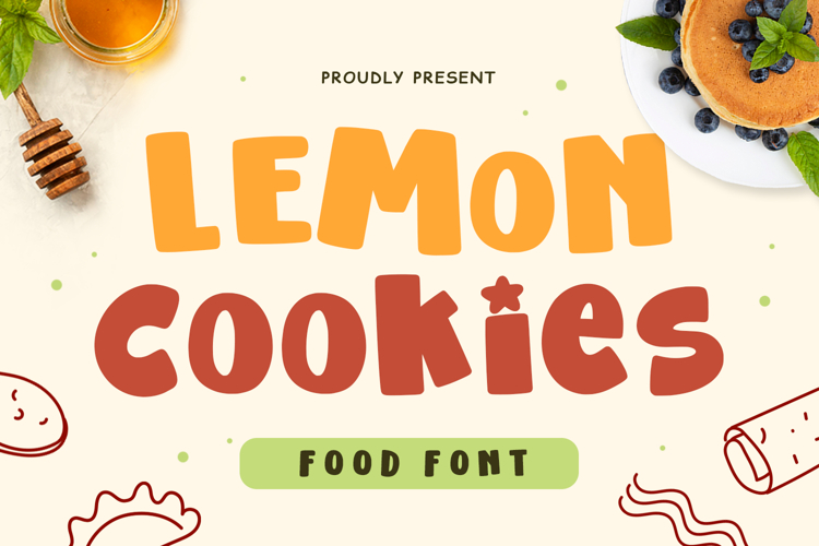 Lemon Cookies - Food Font