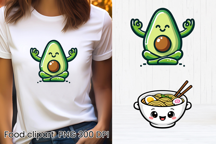 Funny food and drink character clipart PNG design