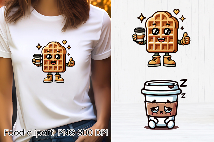 Funny food and drink character clipart PNG design