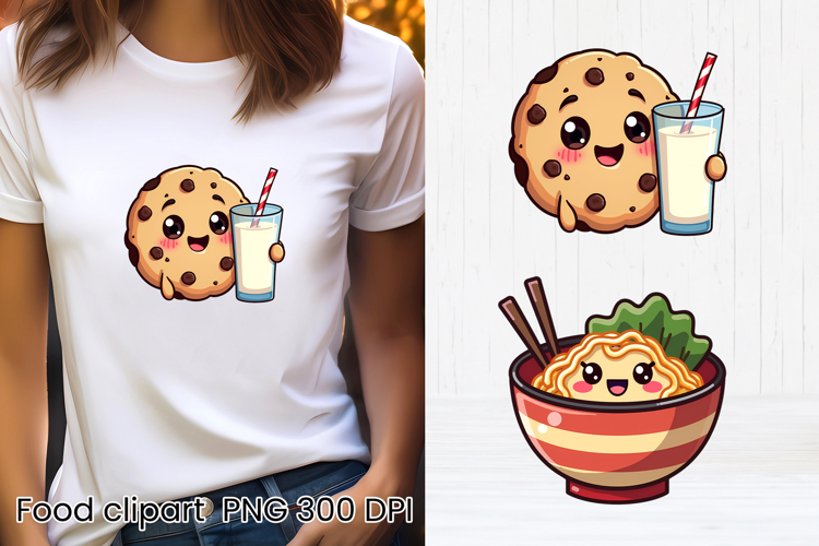 Funny food and drink character clipart PNG design