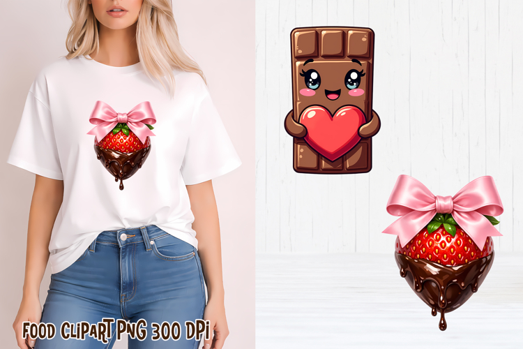 Funny chocolate sublimation | Chocolate strawberry clipart