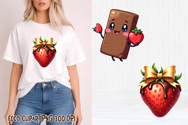 Funny chocolate sublimation | Chocolate strawberry clipart