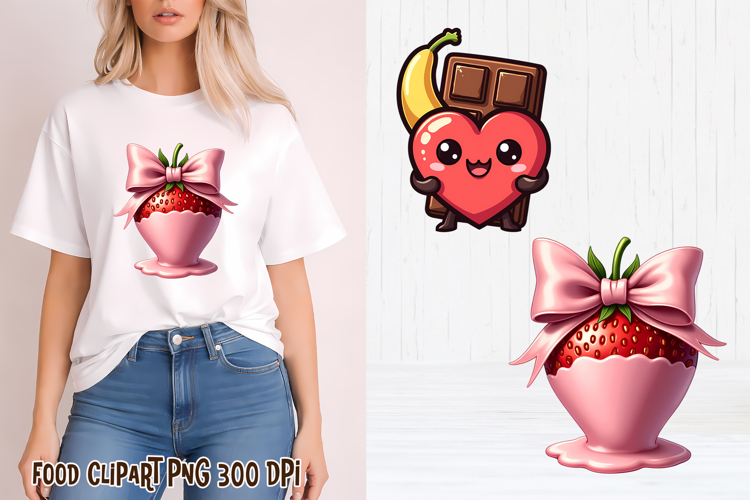 Funny chocolate sublimation | Chocolate strawberry clipart