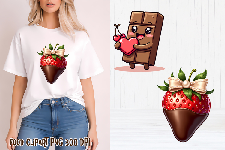 Funny chocolate sublimation | Chocolate strawberry clipart