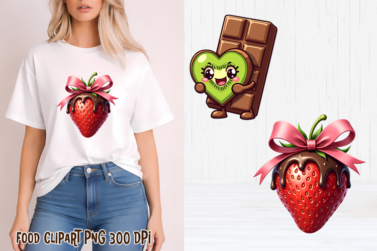 Funny chocolate sublimation | Chocolate strawberry clipart