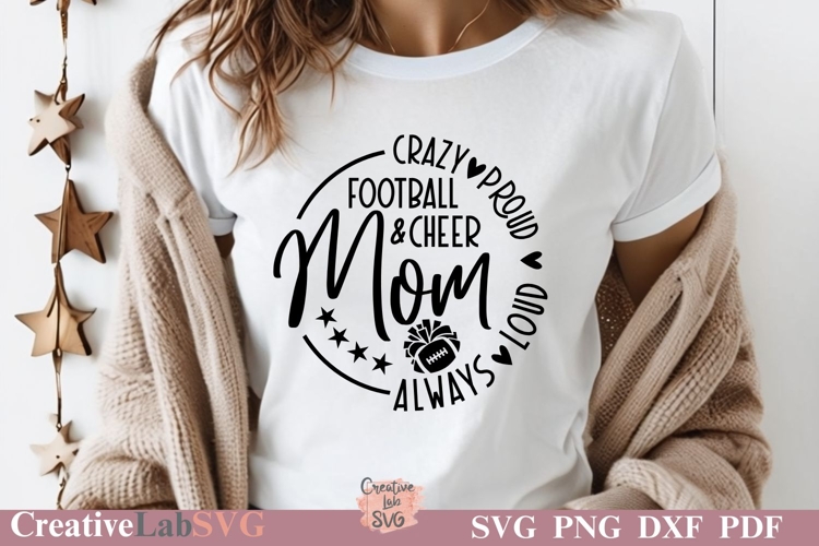 Cheer And Football Mom Svg Image 17