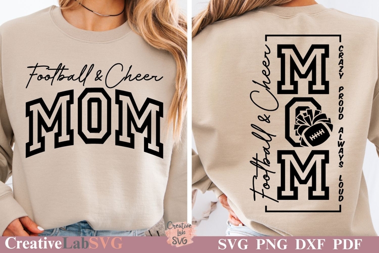 Cheer And Football Mom Svg Image 16