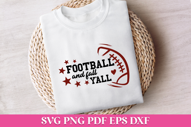 Football and Fall Yall SVG Quote